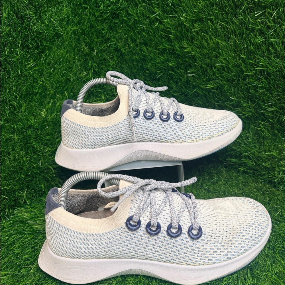 Allbirds Tree Dasher Women 10 Running Shoes LightBlue White Knit Sneakers TD W10
